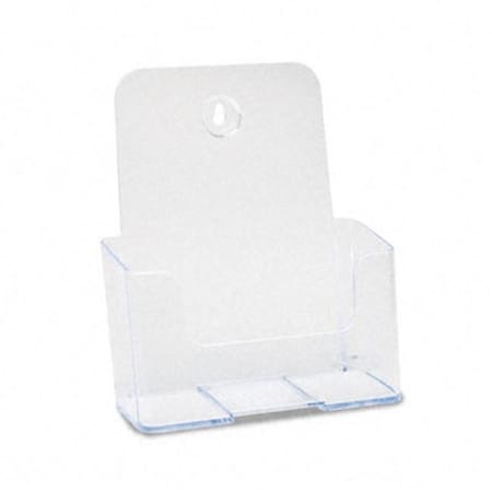 Deflecto Deflect-O 74901 One-Pocket Rigid Plastic Brochure Display Rack  Clear 74901